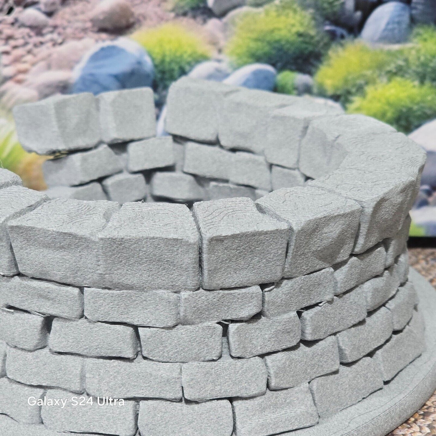 G Gauge 1:22.5 Scale Model Railway Stone Well on 200mm Base Scenery Terrain