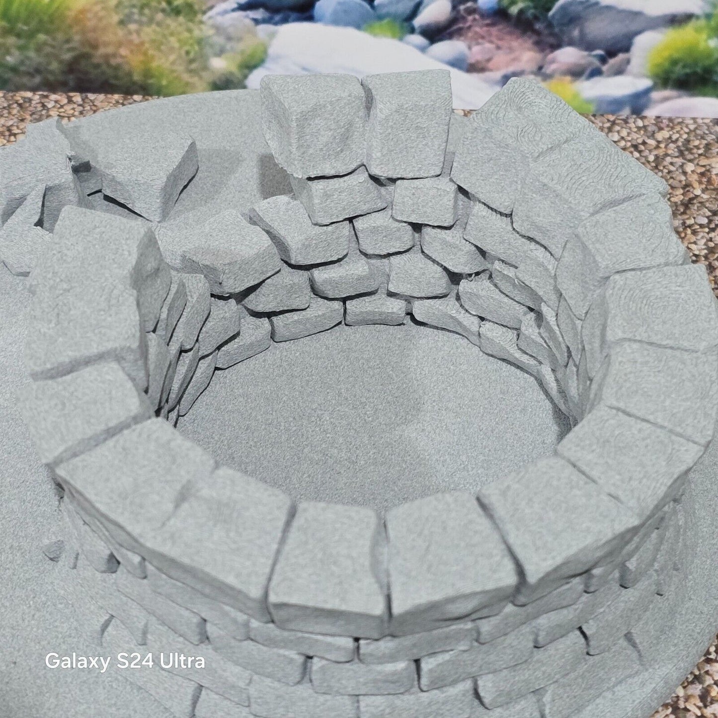G Gauge 1:22.5 Scale Model Railway Stone Well on 200mm Base Scenery Terrain