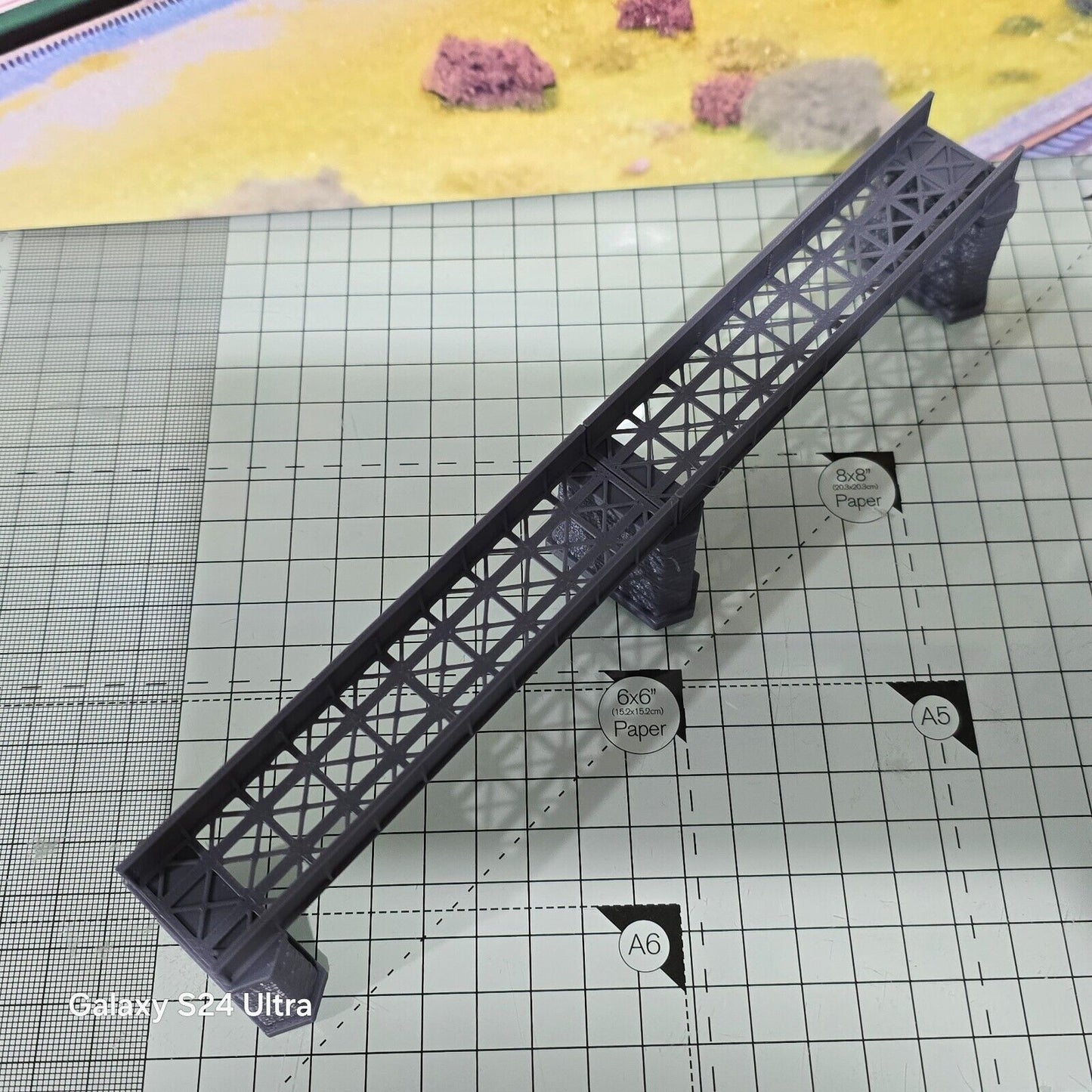 Z Gauge Single Track Iron Girder Bridge Model Railway Train Layout 1:220 Scale
