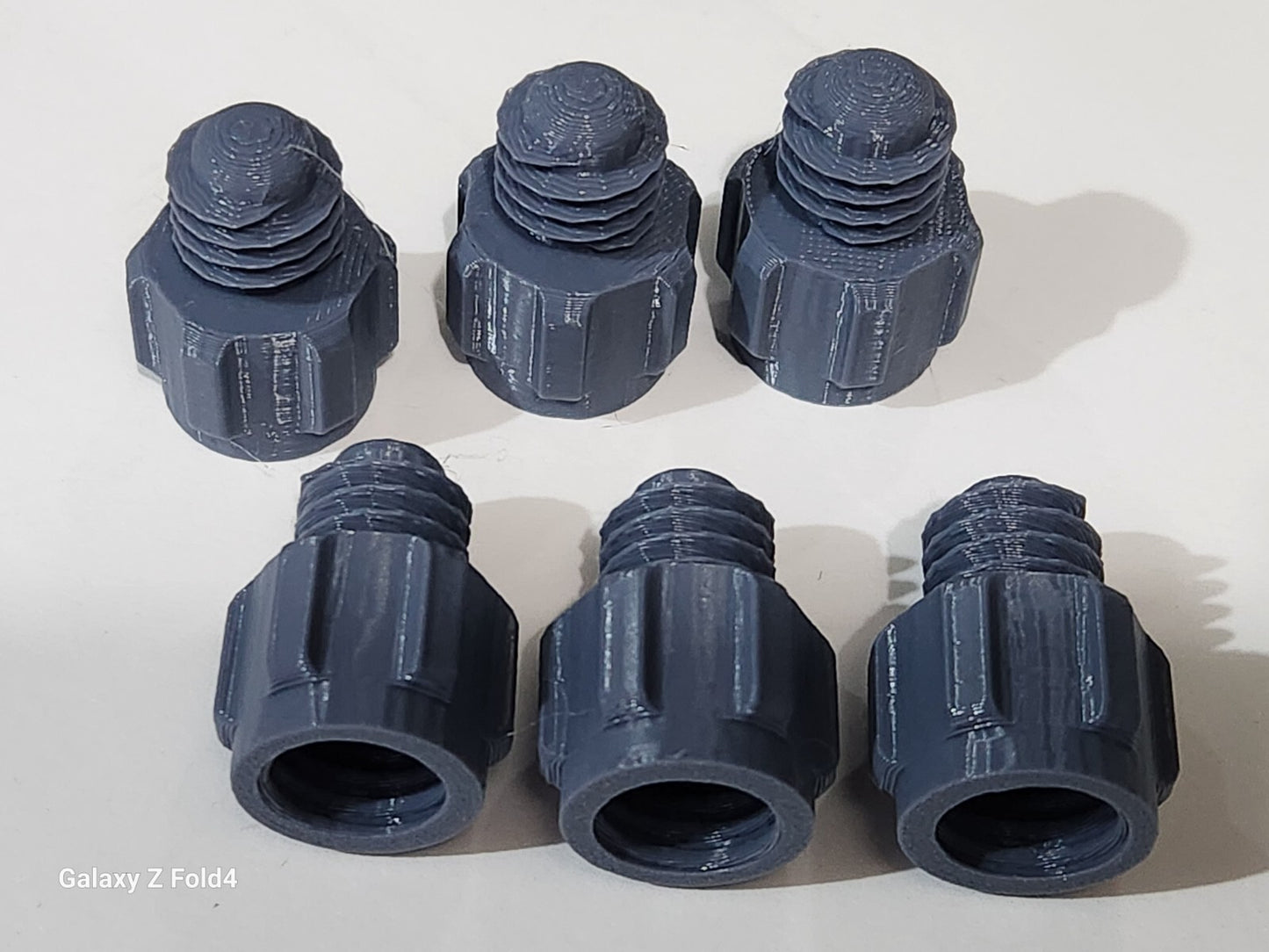 Pack of 6 Grey Silicone Sealer Sealant Mastik Tube Nozzle Screw Cap Tops