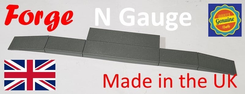 Railway Train Station Passenger Platform 6 Pc Kit N Gauge 1:148 Scale Railroad