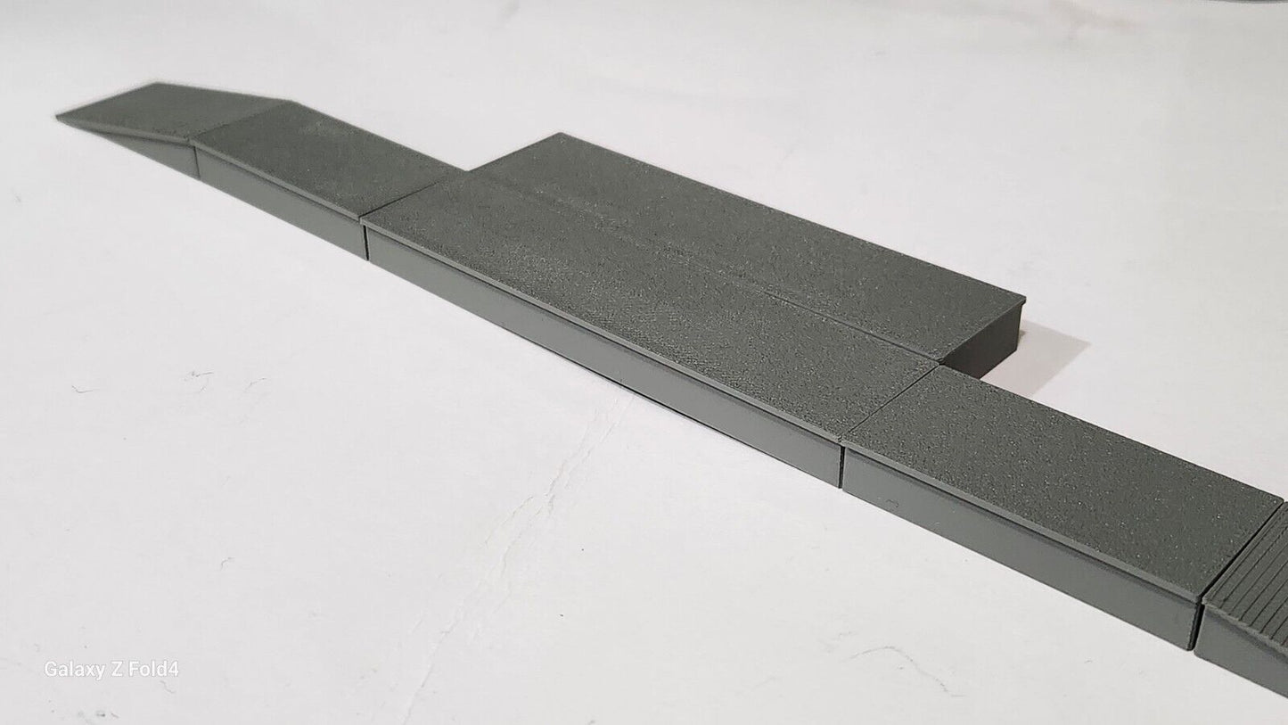 Railway Train Station Passenger Platform 6 Pc Kit N Gauge 1:148 Scale Railroad