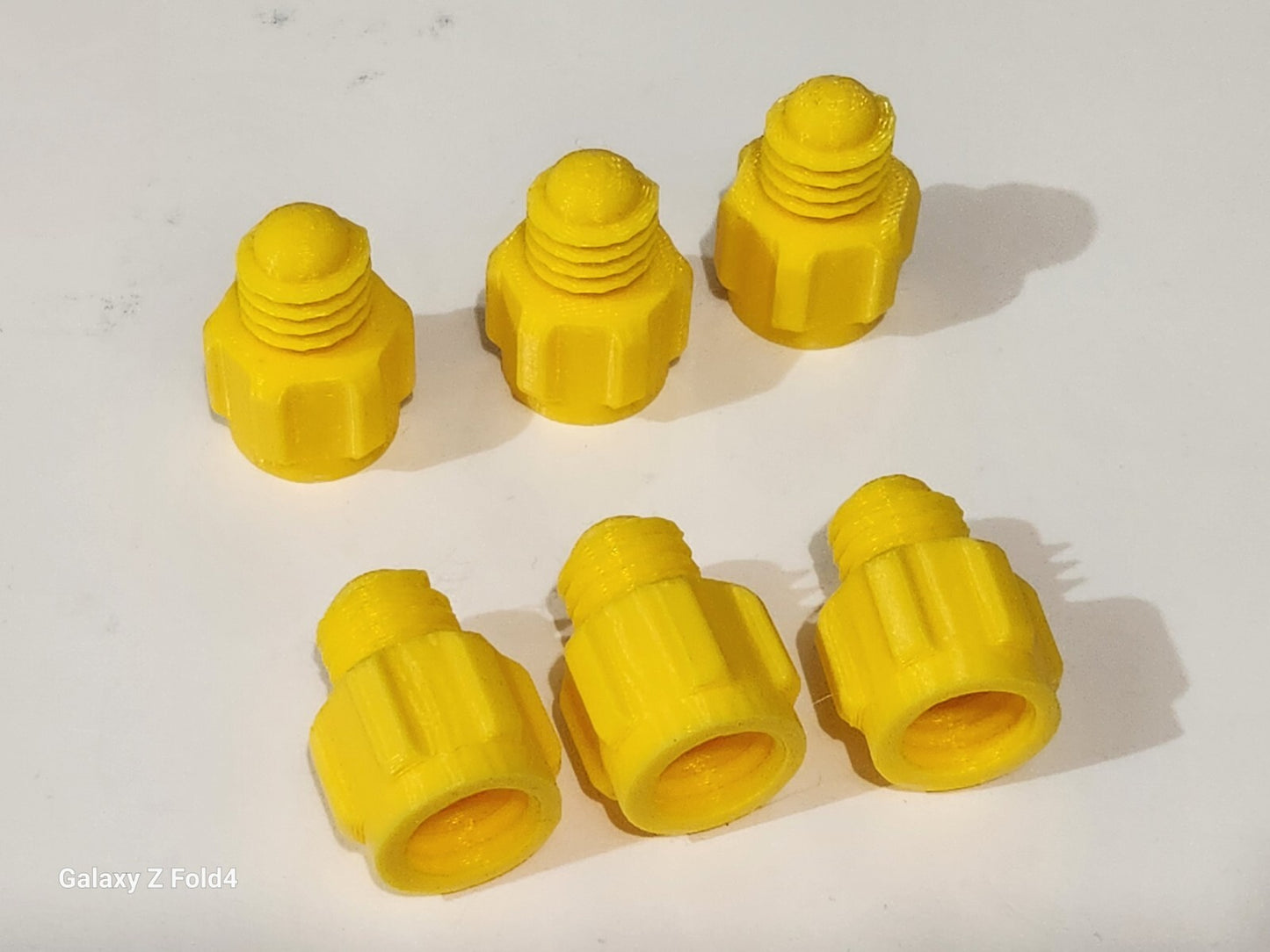 Pack of 6 Yellow Silicone Sealer Sealant Mastik Tube Nozzle Screw Cap Tops