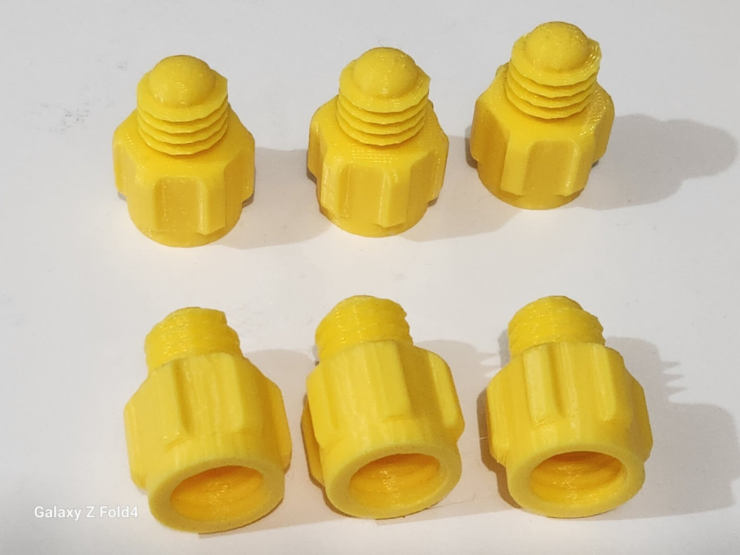 Pack of 6 Yellow Silicone Sealer Sealant Mastik Tube Nozzle Screw Cap Tops