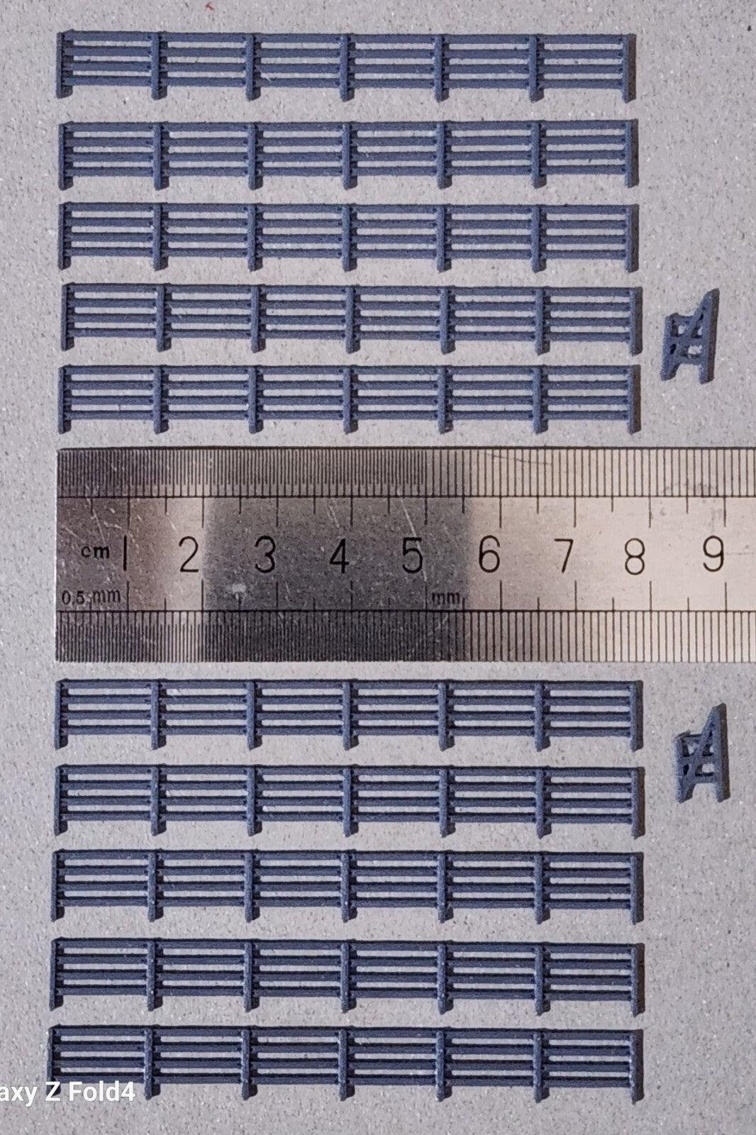 Fencing Railings N Gauge New 10 Pack Grey 1:148 Scale Models Train Railway