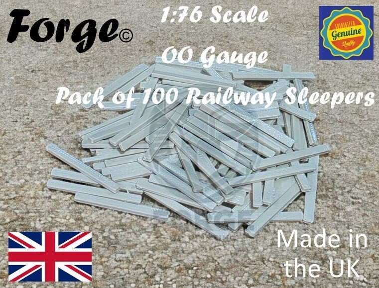 Railway Sleepers Timber OO Gauge 1:76 Scale Models Train Railway 100 Pack Loose
