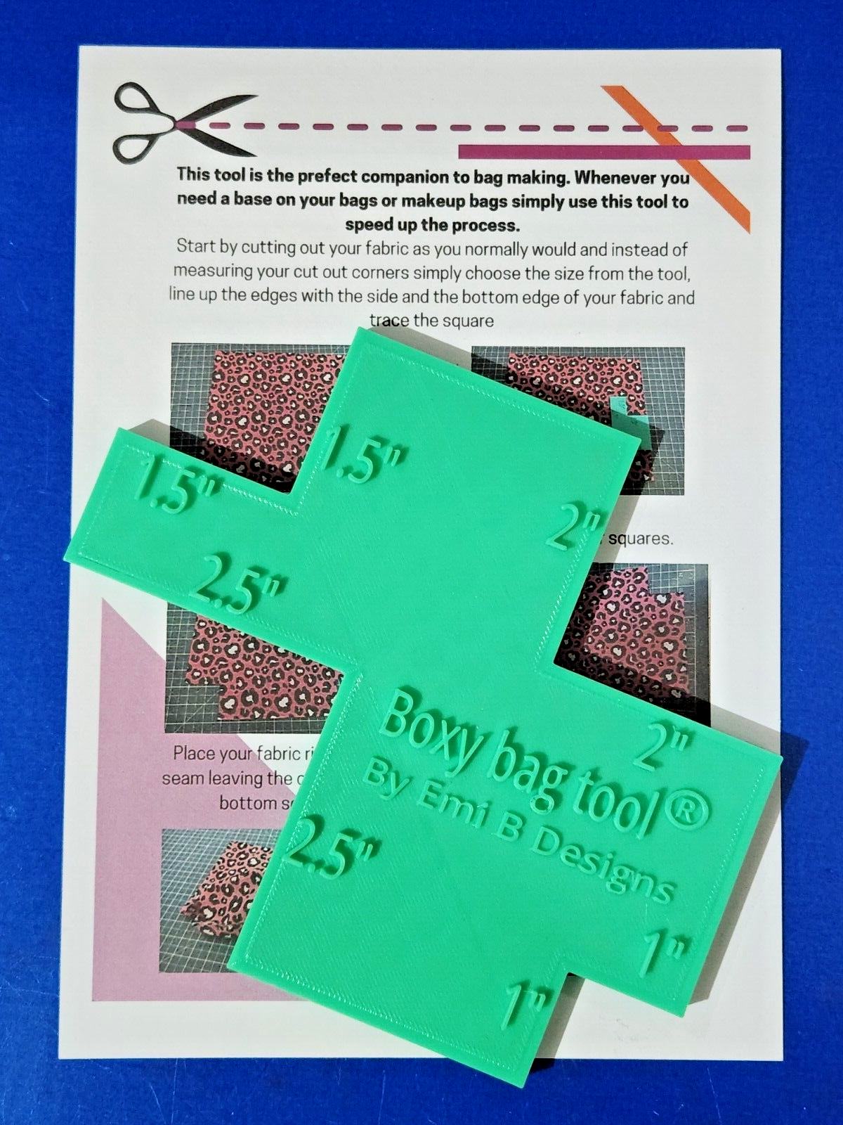 Sewing Tool Boxy Bag Making Tool Kits Ruler Fabric Emi B Designs