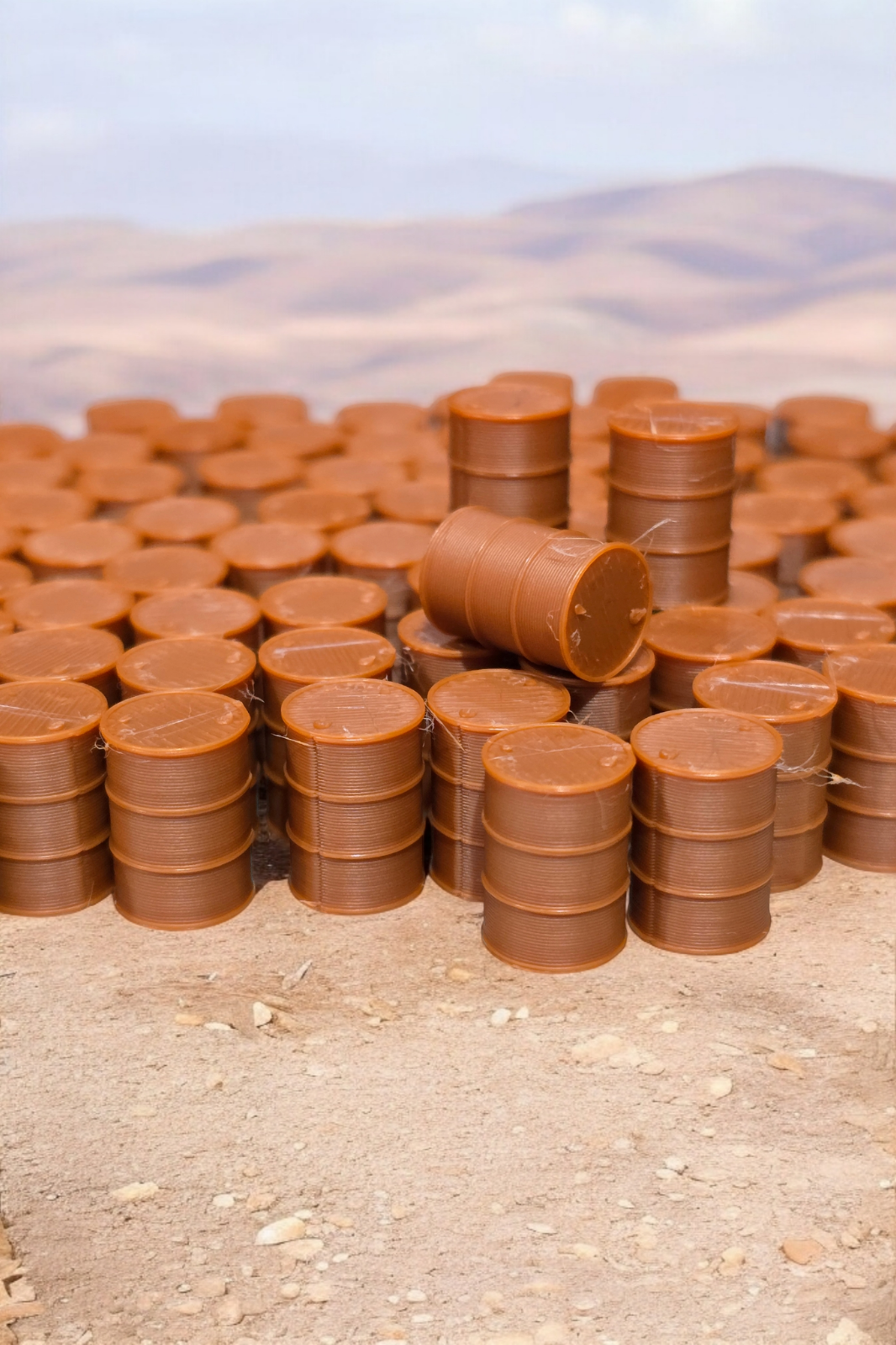 Oil Drum Barrels OO Gauge New Red-Brown 1:76 Scale Models Train Railway 100 Pack