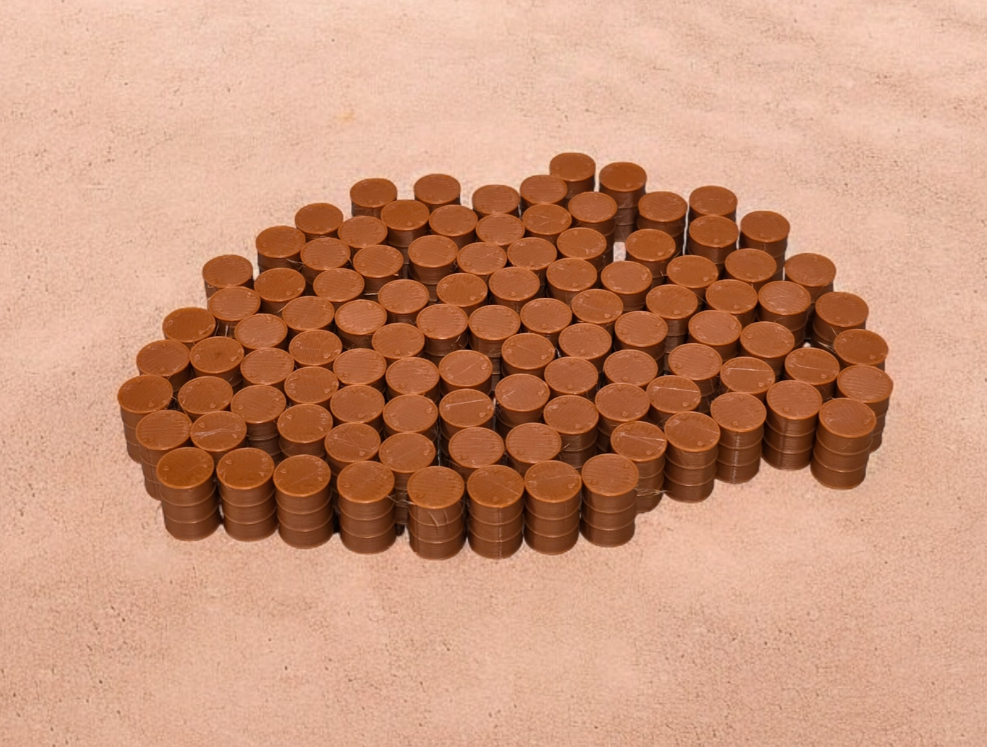 Oil Drum Barrels OO Gauge New Red-Brown 1:76 Scale Models Train Railway 100 Pack