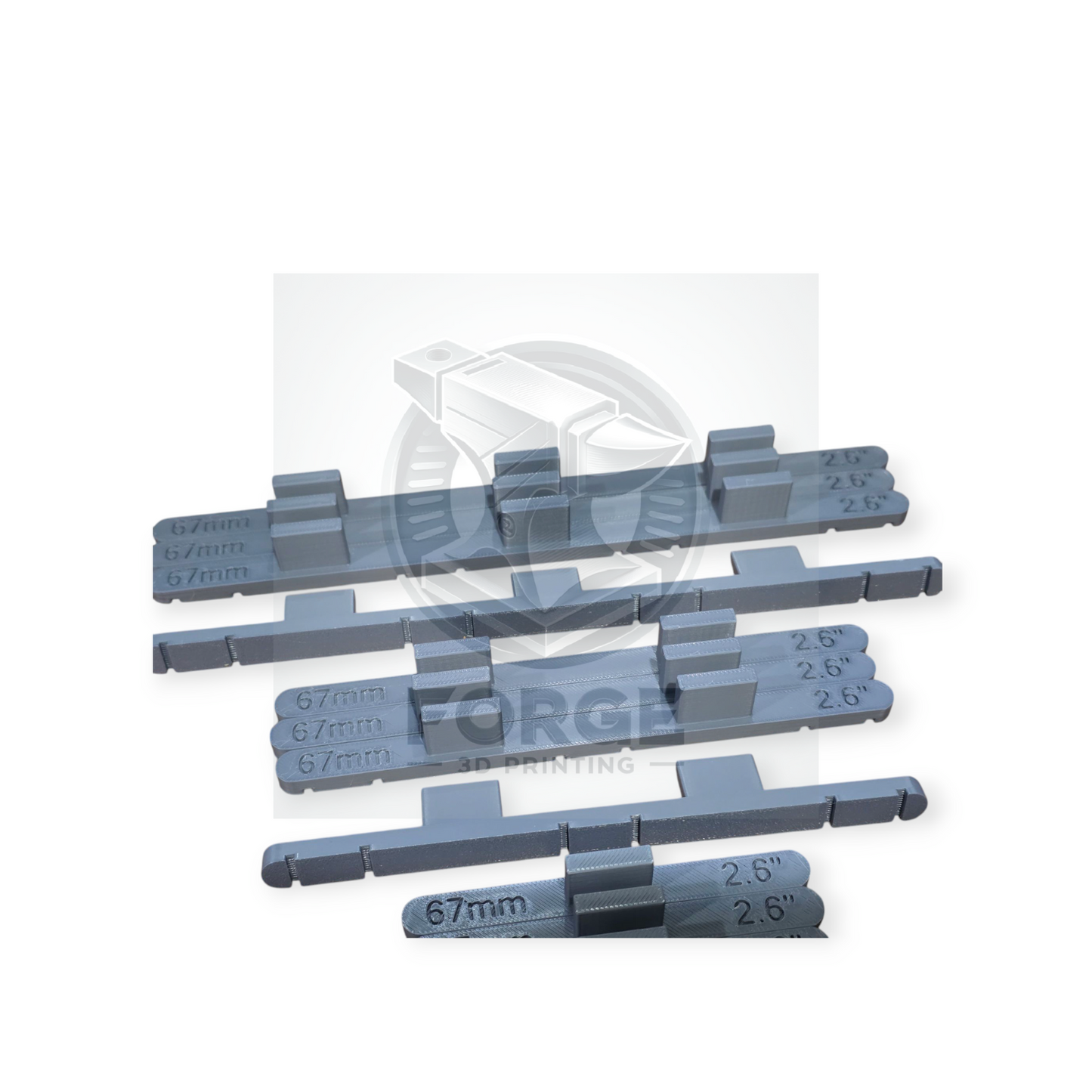 Parallel Track Tools Model Railway New Multi Track 12 Pack Grey 67mm OO/HO Gauge