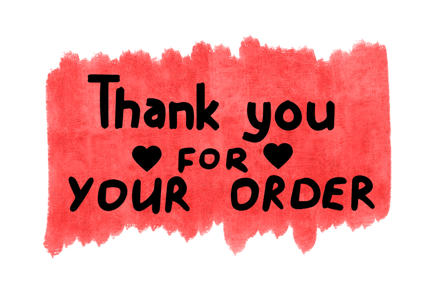325 x Brush Stroke Style Thank You for Your Order Labels Matte Labels Stickers