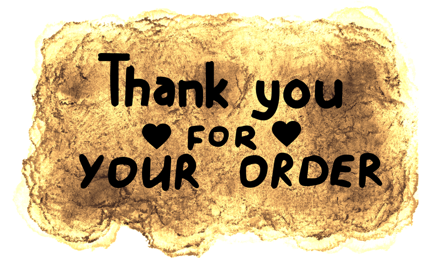 325 x Brush Stroke Style Thank You for Your Order Labels Matte Labels Stickers