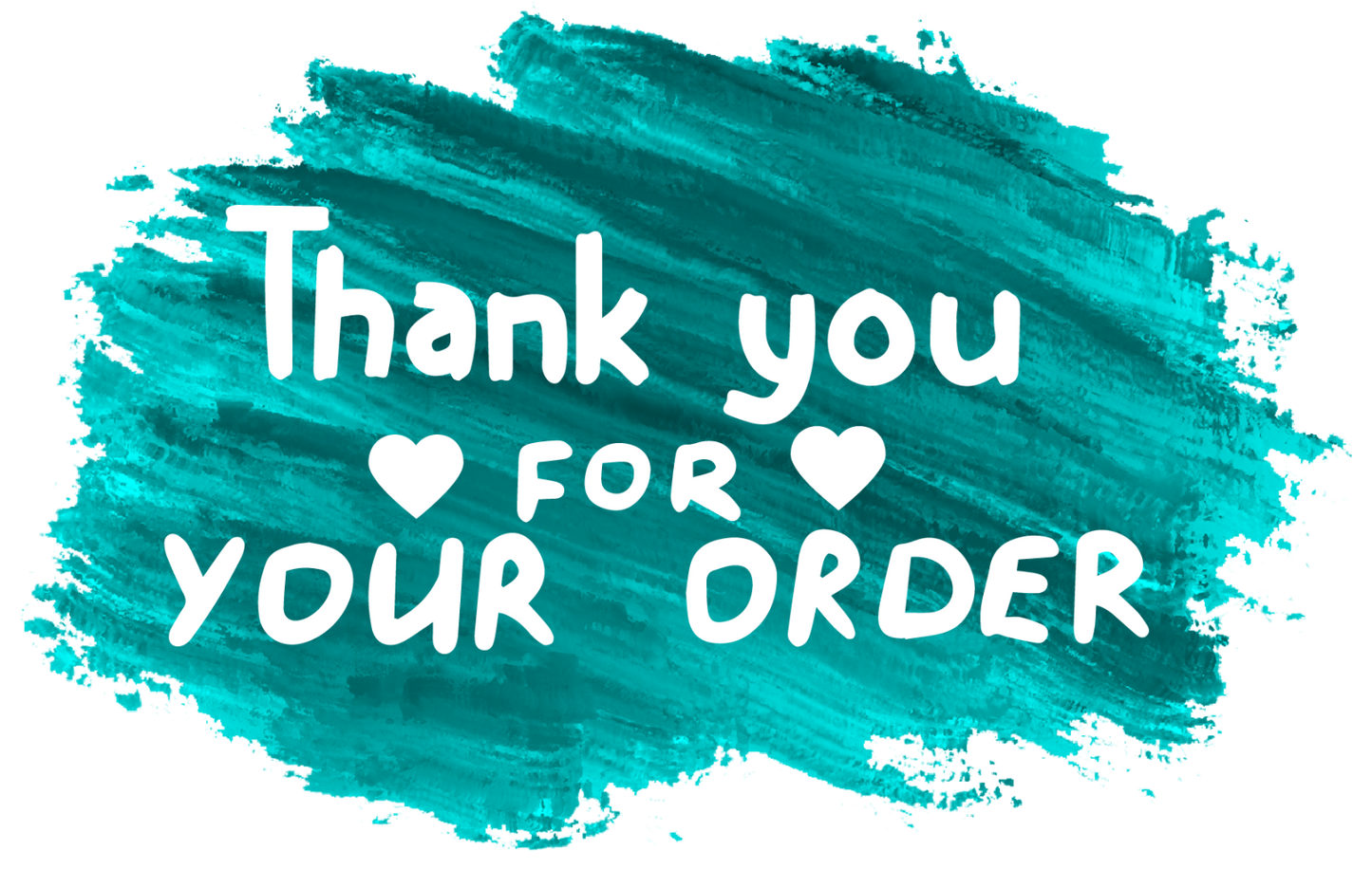 325 x Brush Stroke Style Thank You for Your Order Labels Matte Labels Stickers