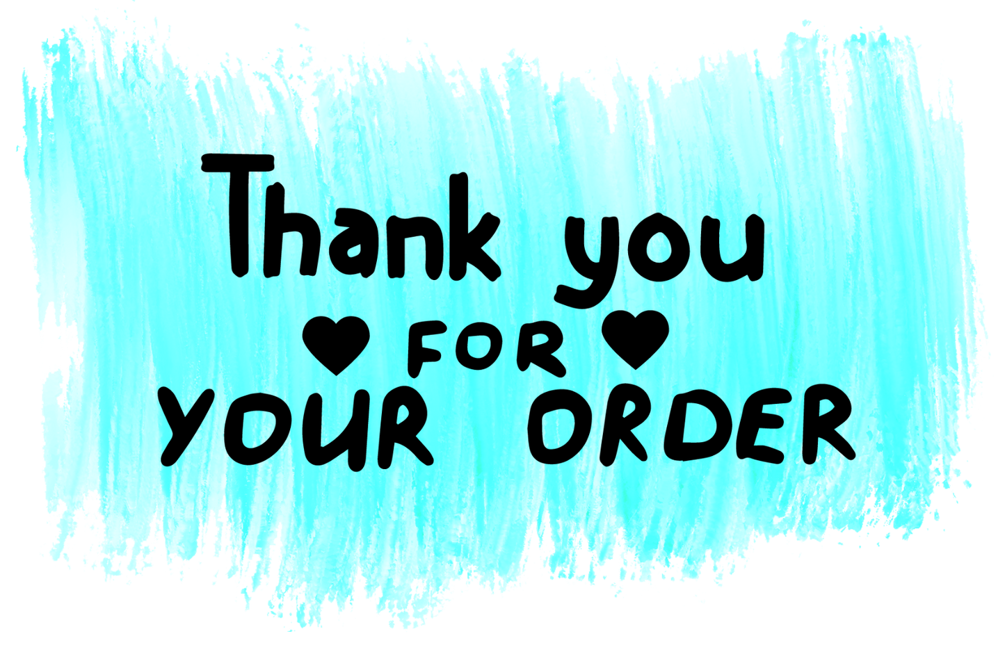 325 x Brush Stroke Style Thank You for Your Order Labels Matte Labels Stickers