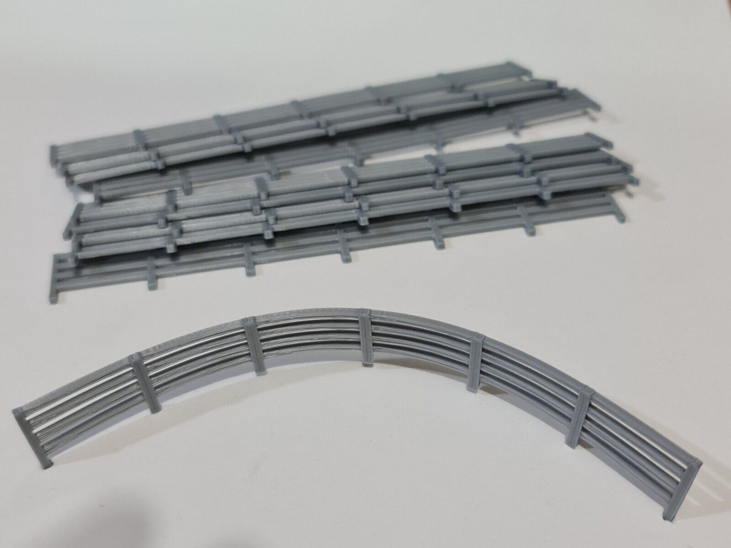 Fencing Railings OO HO New 20 Pack Brown Gauge 1:76 Scale Models Train Railway