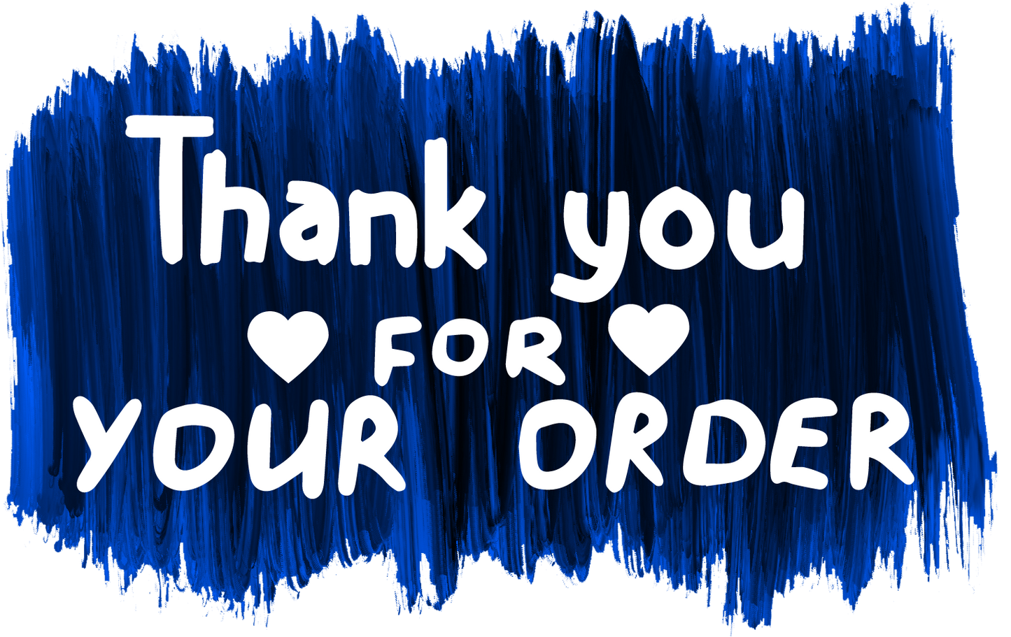 325 x Brush Stroke Style Thank You for Your Order Labels Matte Labels Stickers
