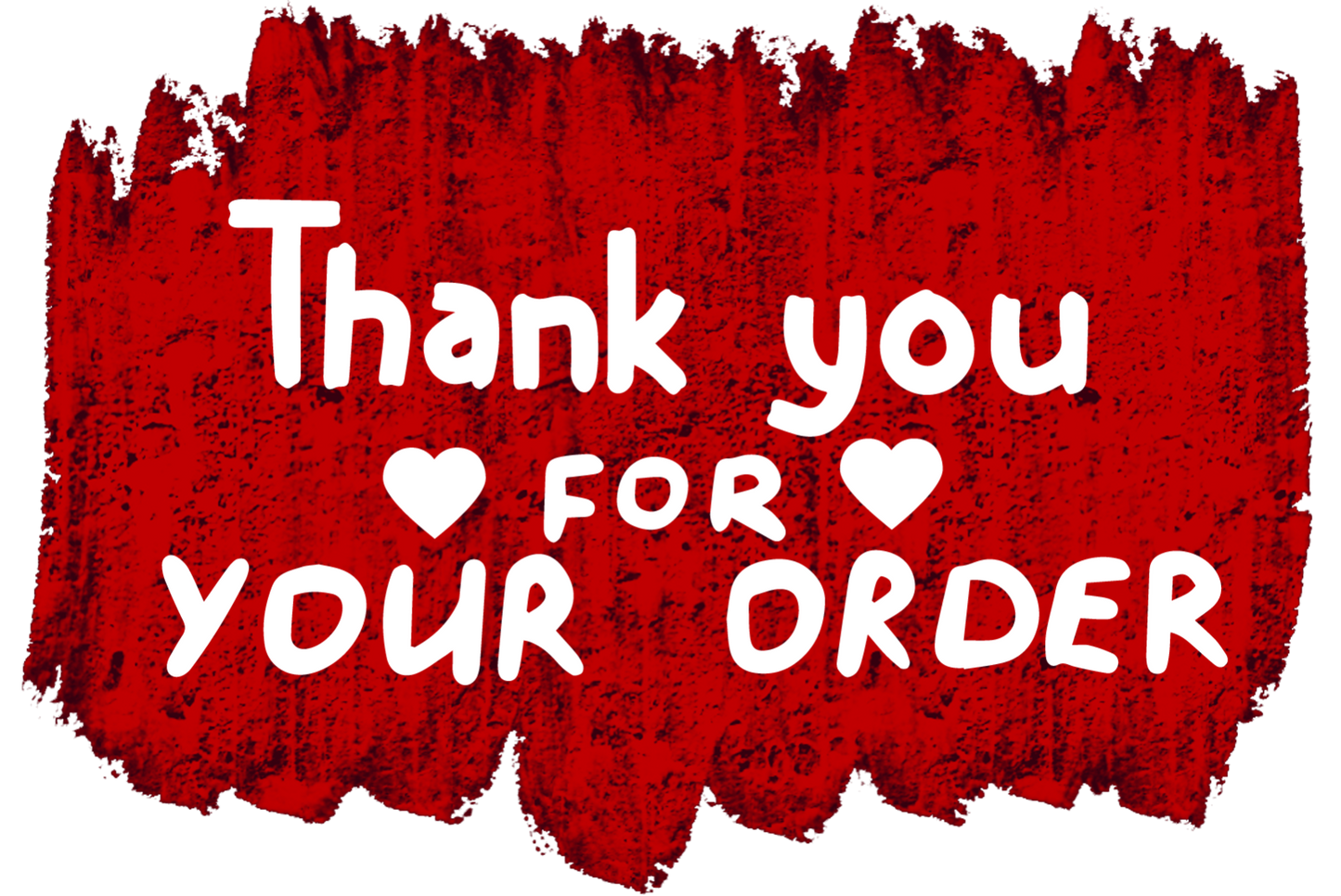 325 x Brush Stroke Style Thank You for Your Order Labels Matte Labels Stickers
