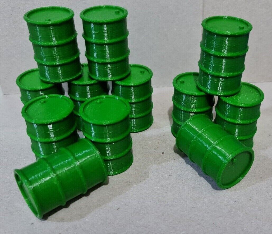 200L Oil Drums Barrels 12pcs 1:24 scale Diorama G Gauge Garden Railway Train