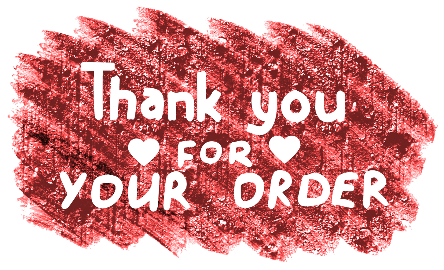 325 x Brush Stroke Style Thank You for Your Order Labels Matte Labels Stickers
