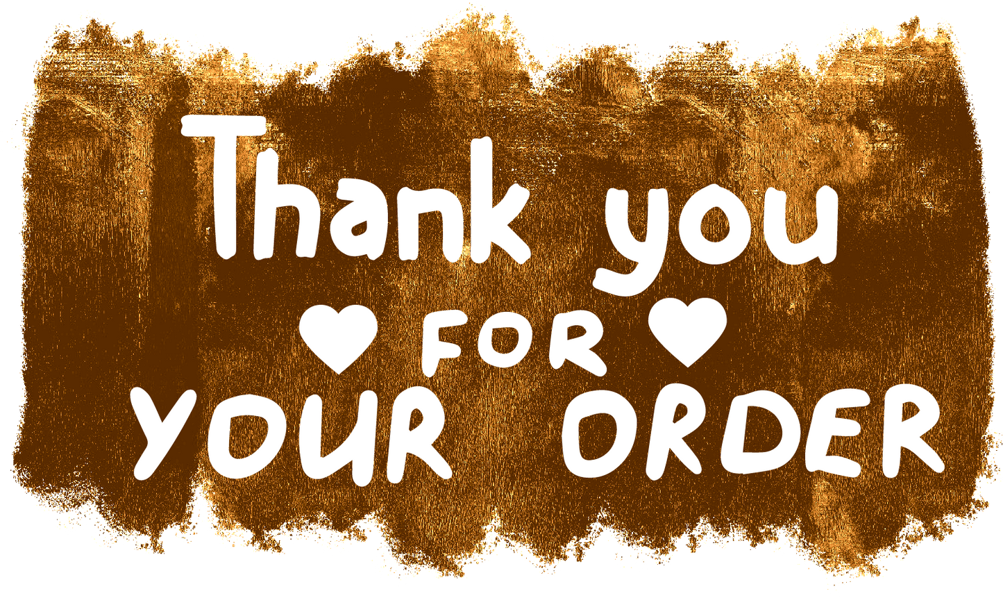 325 x Brush Stroke Style Thank You for Your Order Labels Matte Labels Stickers