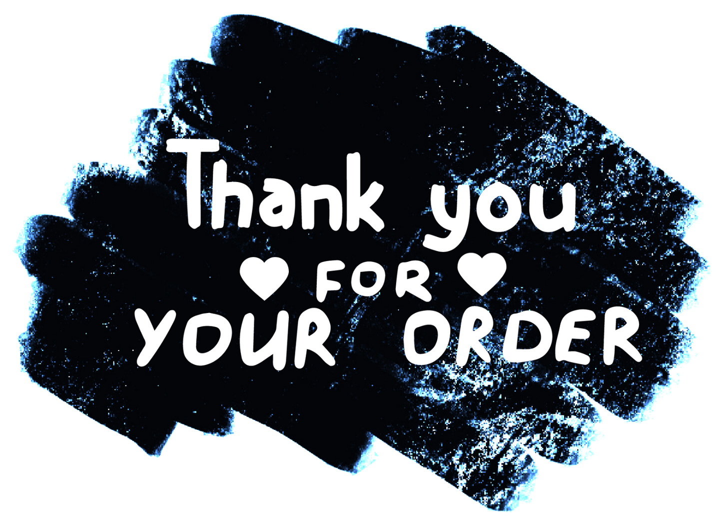 325 x Brush Stroke Style Thank You for Your Order Labels Matte Labels Stickers