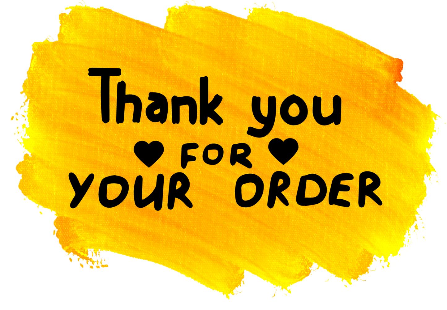 325 x Brush Stroke Style Thank You for Your Order Labels Matte Labels Stickers