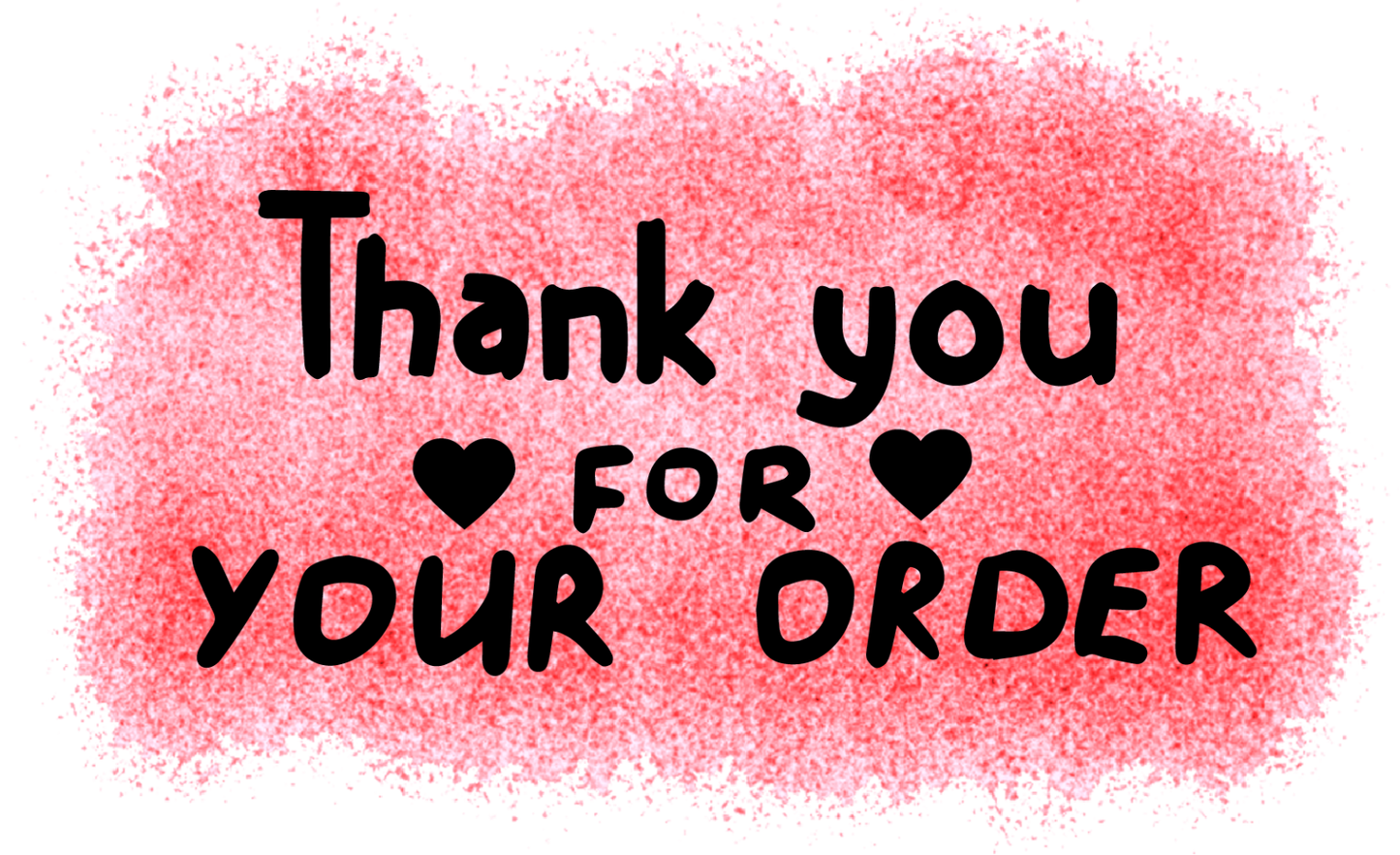 325 x Brush Stroke Style Thank You for Your Order Labels Matte Labels Stickers