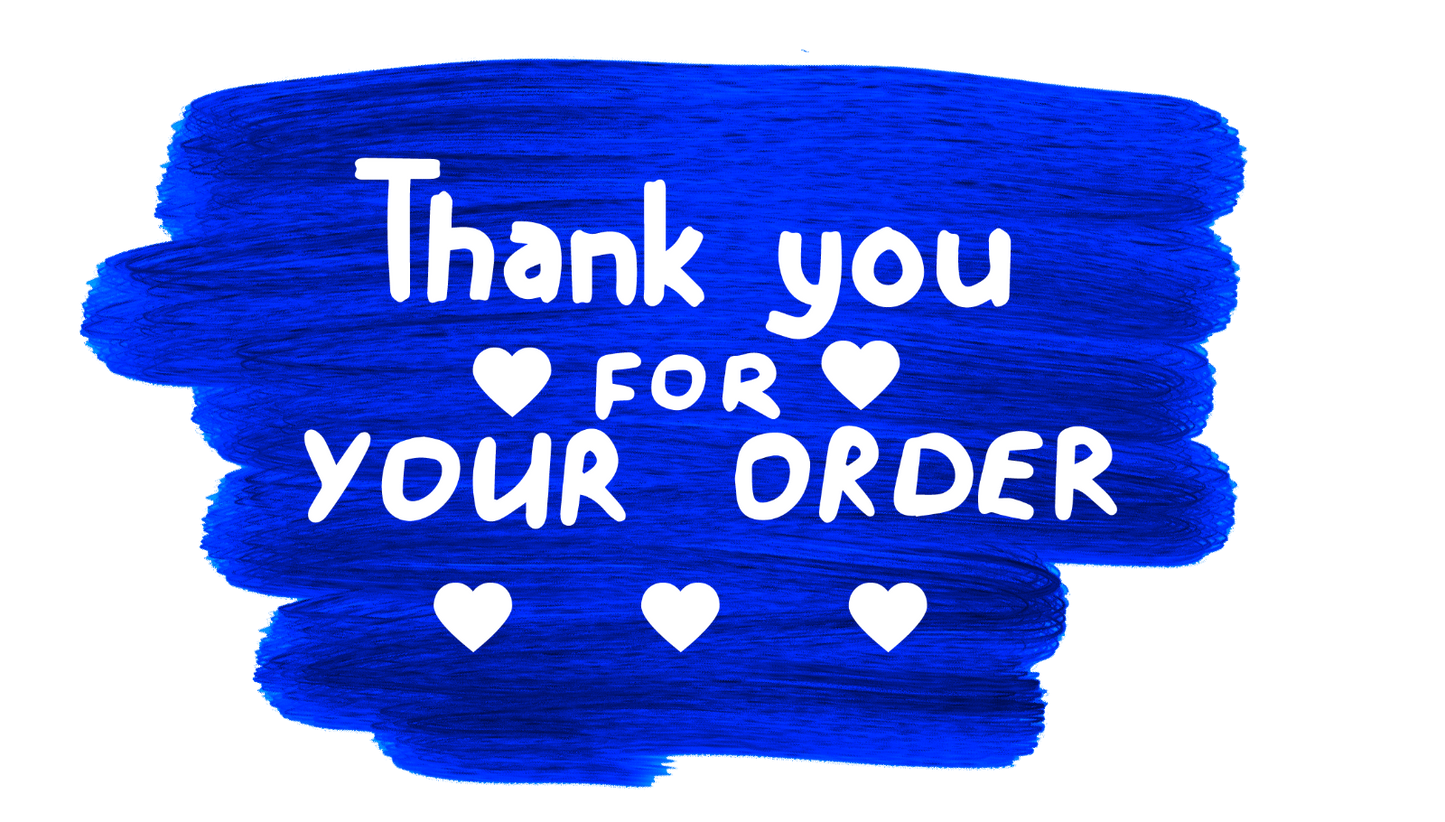 325 x Brush Stroke Style Thank You for Your Order Labels Matte Labels Stickers