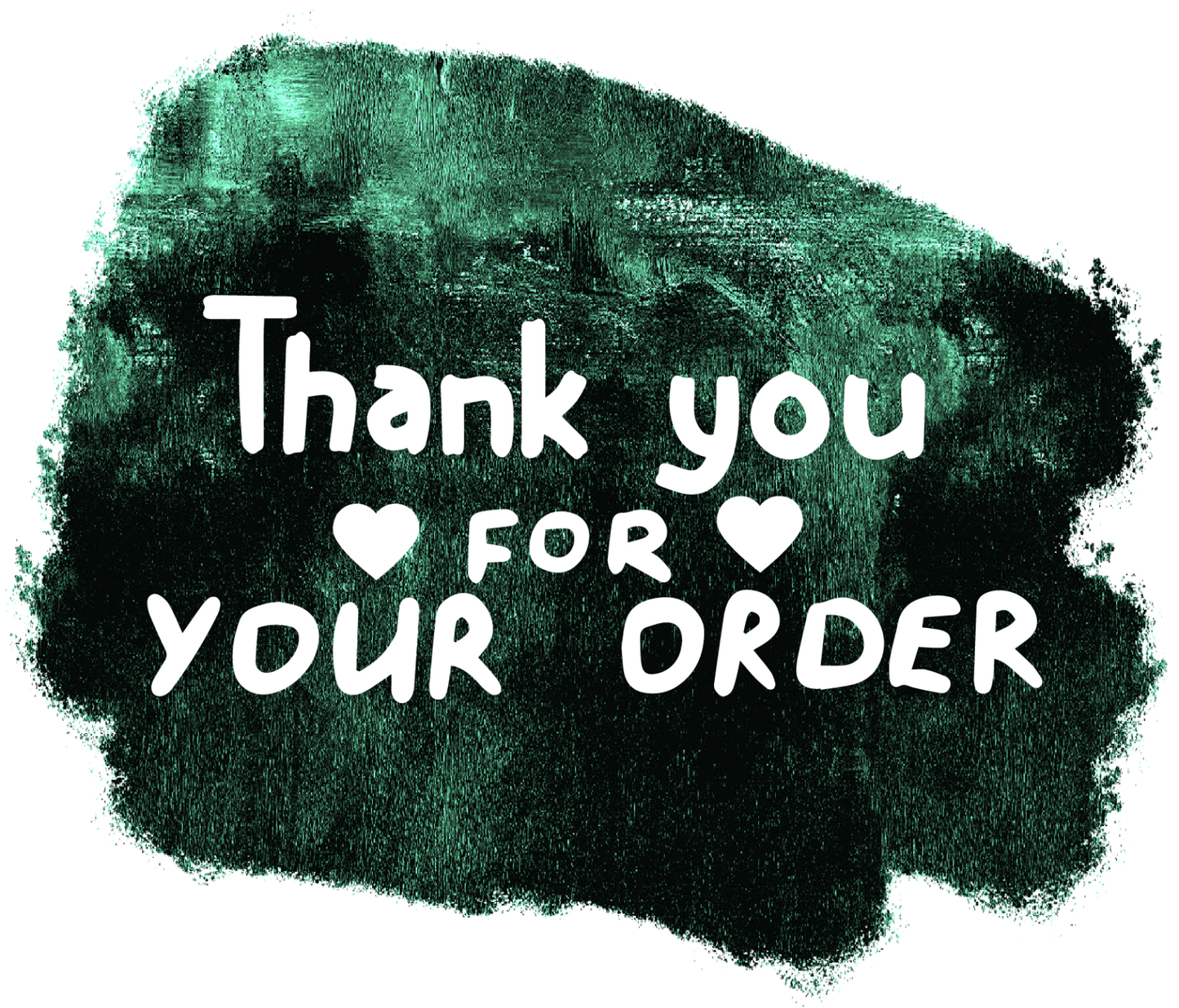 325 x Brush Stroke Style Thank You for Your Order Labels Matte Labels Stickers