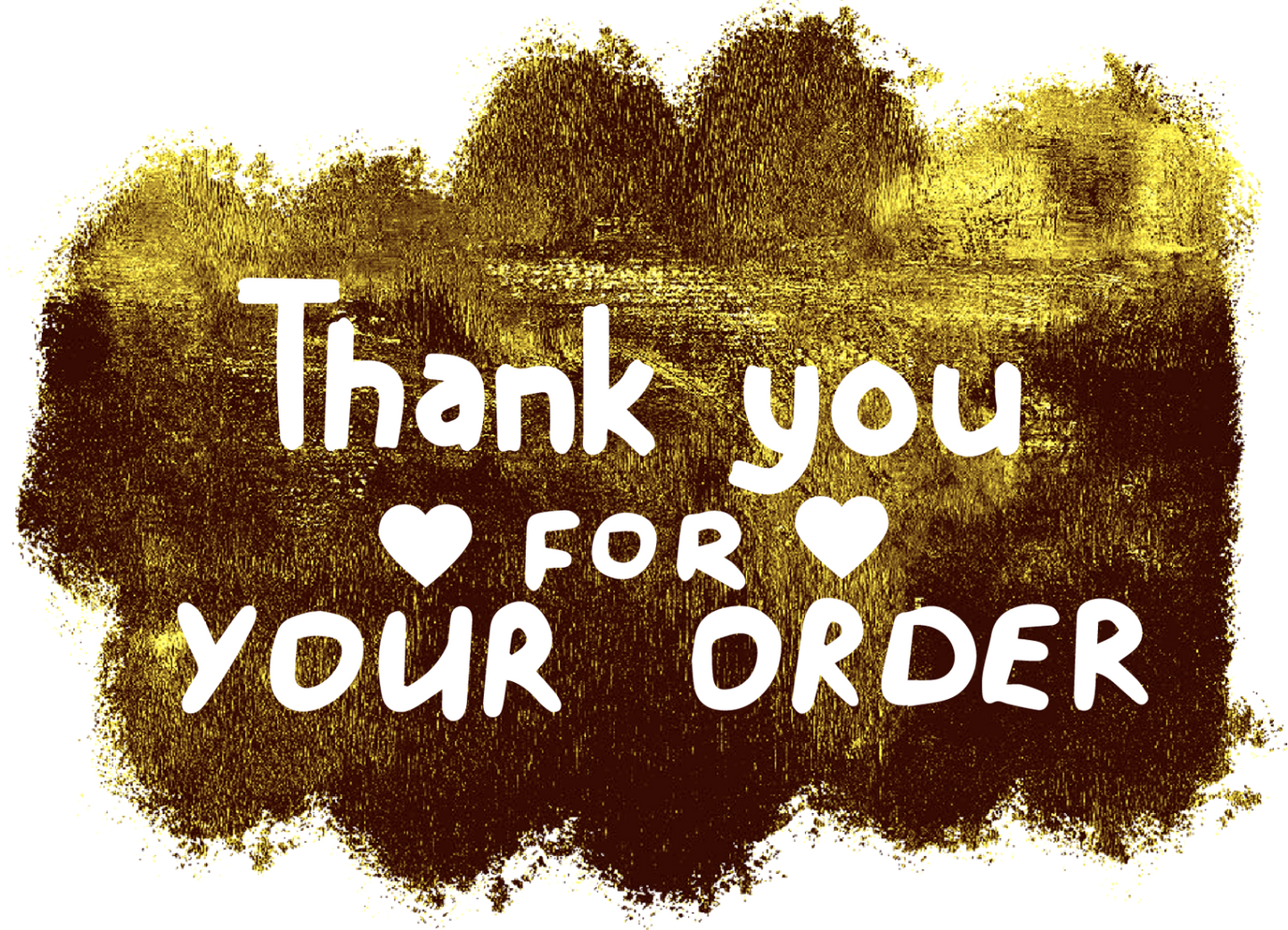 325 x Brush Stroke Style Thank You for Your Order Labels Matte Labels Stickers