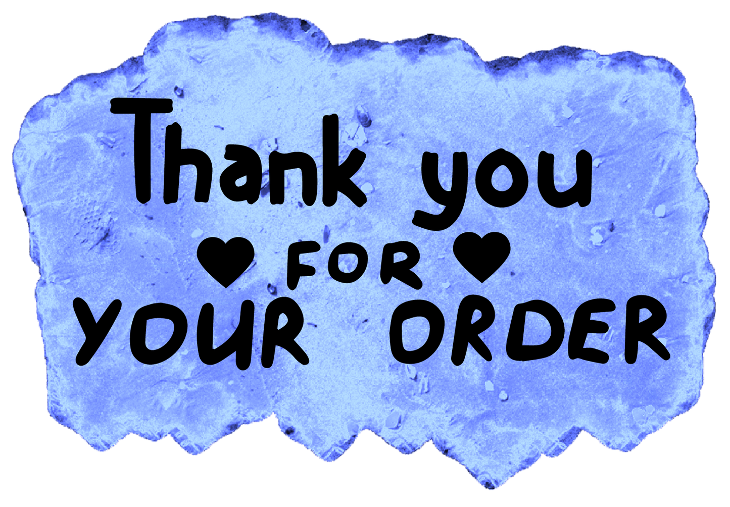 325 x Brush Stroke Style Thank You for Your Order Labels Matte Labels Stickers