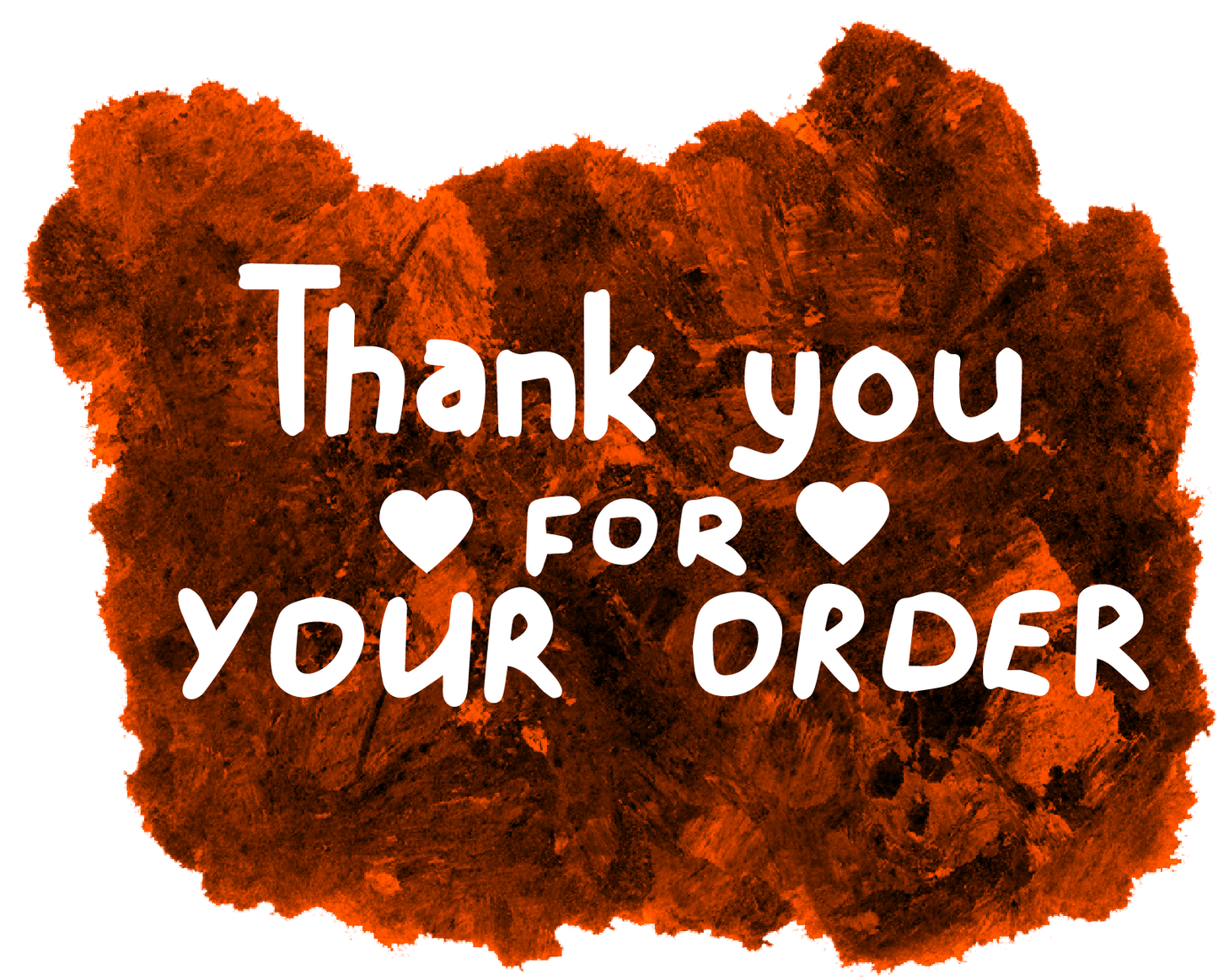 325 x Brush Stroke Style Thank You for Your Order Labels Matte Labels Stickers