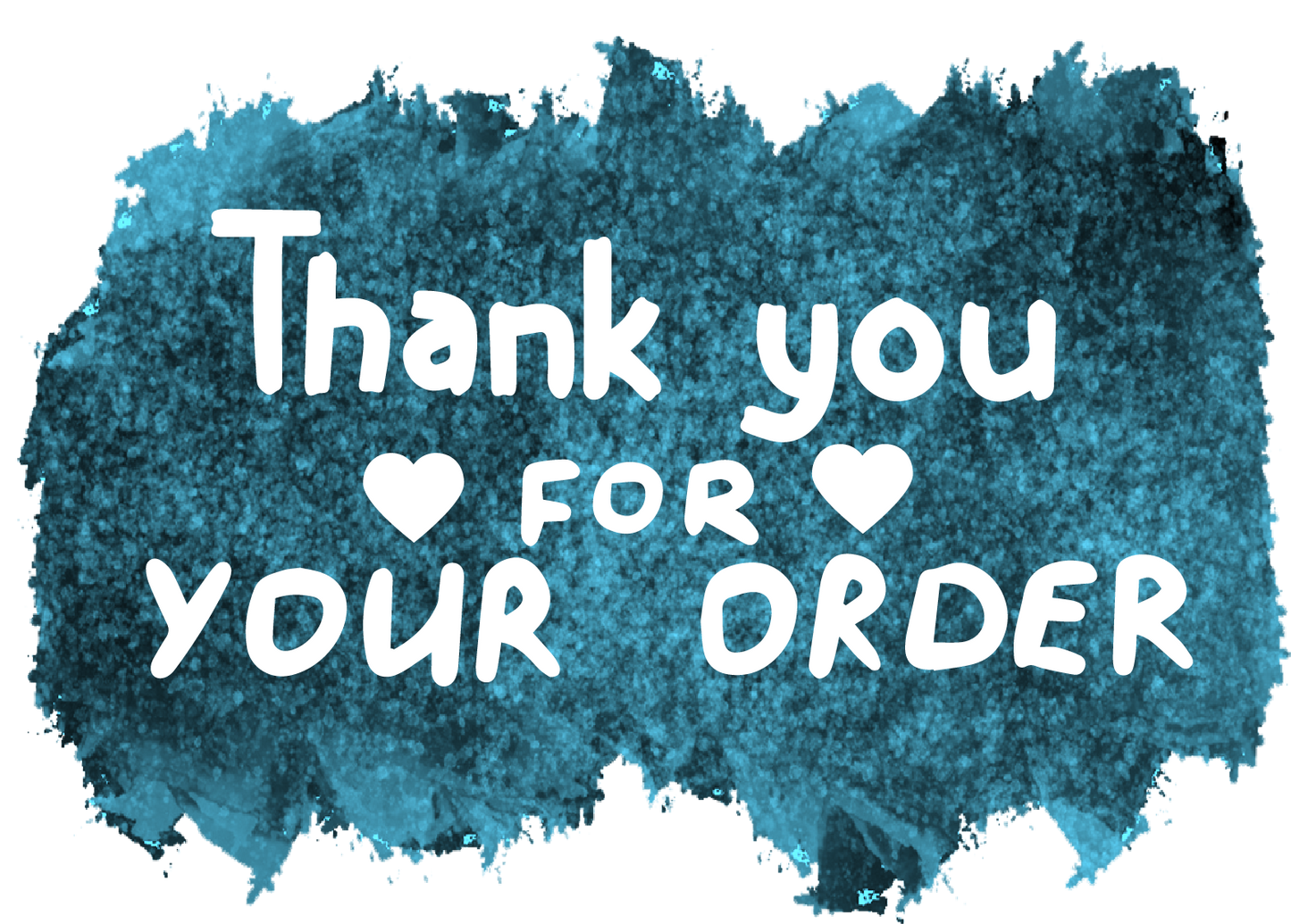 325 x Brush Stroke Style Thank You for Your Order Labels Matte Labels Stickers