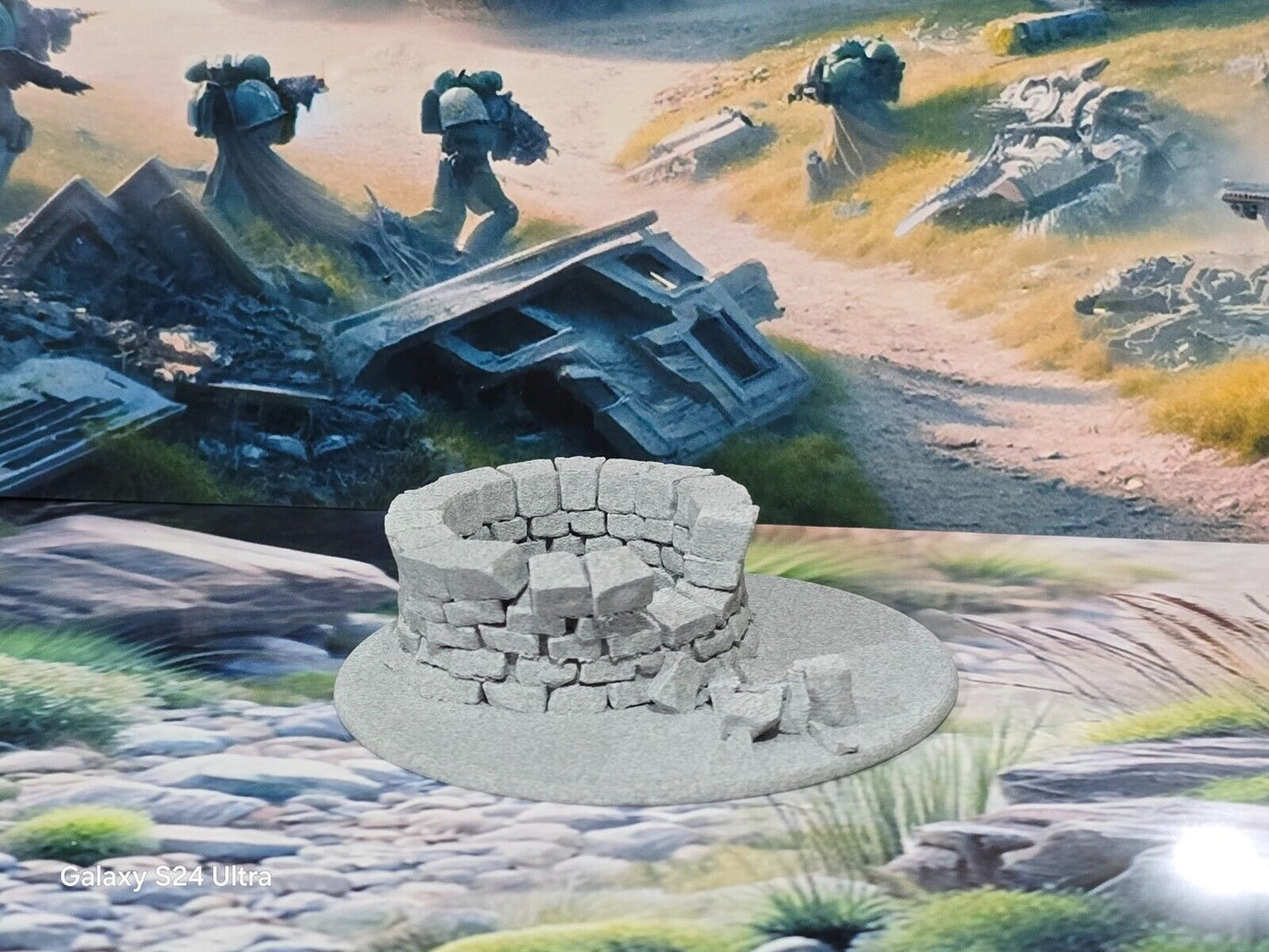 N Gauge 1:148 Scale Model Railway Stone Well on 30mm base Scenery Terrain