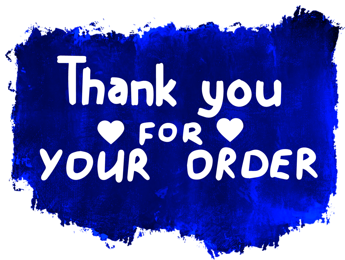 325 x Brush Stroke Style Thank You for Your Order Labels Matte Labels Stickers