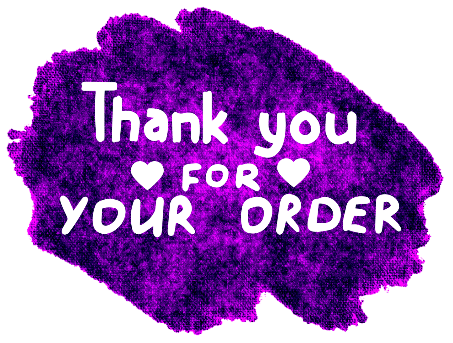 325 x Brush Stroke Style Thank You for Your Order Labels Matte Labels Stickers