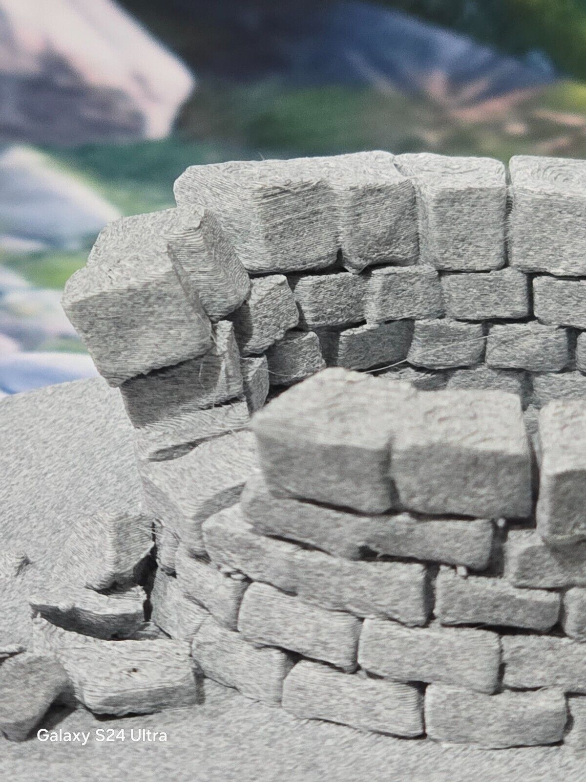 N Gauge 1:148 Scale Model Railway Stone Well on 30mm base Scenery Terrain