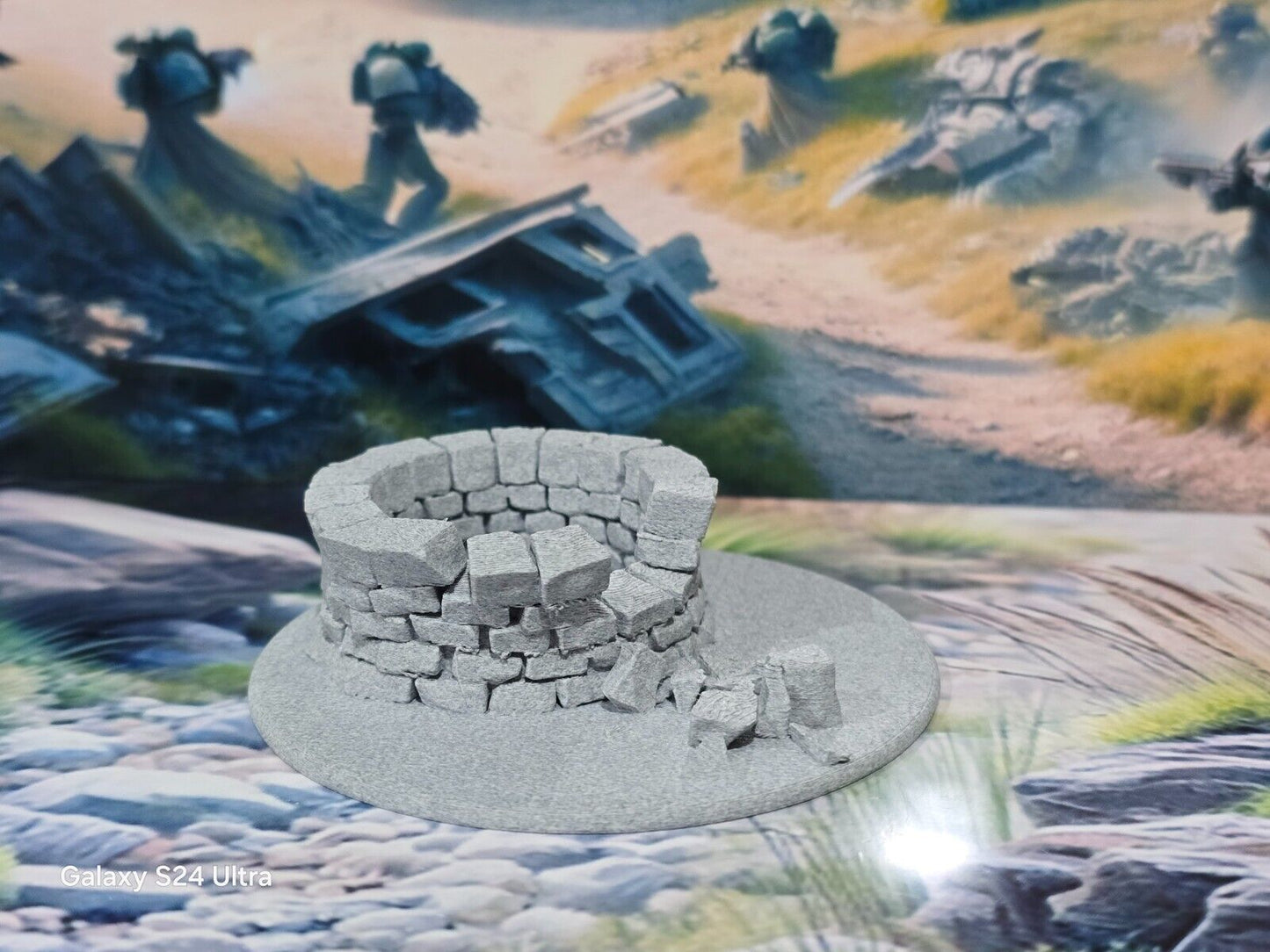N Gauge 1:148 Scale Model Railway Stone Well on 30mm base Scenery Terrain