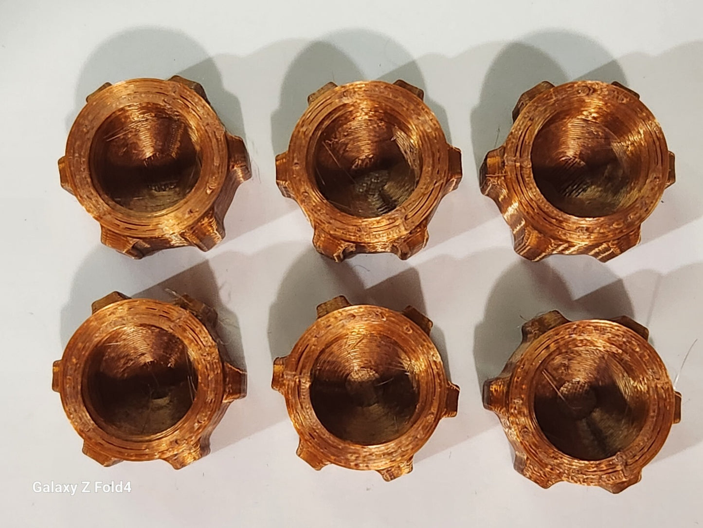 Pack of 6 Copper Silicone Sealer Sealant Mastik Tube Nozzle Screw Cap Tops