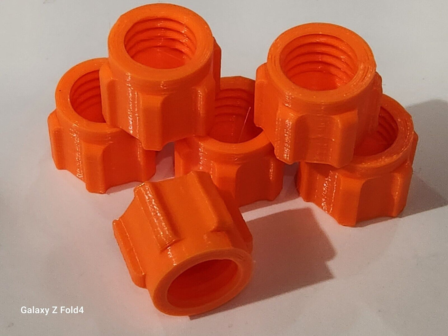 Pack of 6 Orange Silicone Sealer Sealant Mastik Tube Nozzle Screw Cap Tops