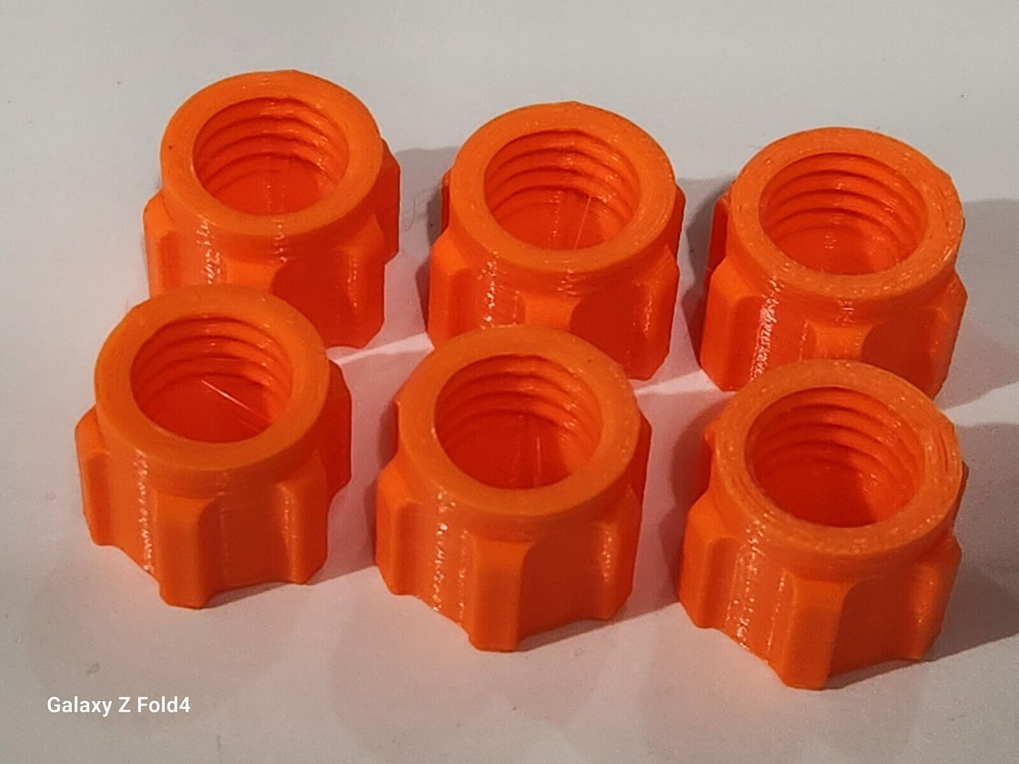 Pack of 6 Orange Silicone Sealer Sealant Mastik Tube Nozzle Screw Cap Tops