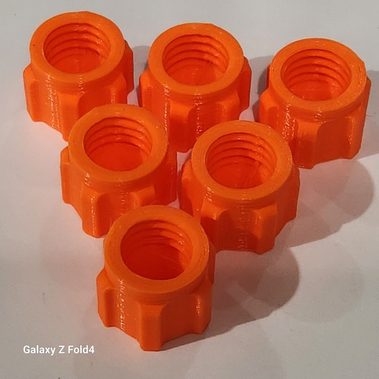 Pack of 6 Orange Silicone Sealer Sealant Mastik Tube Nozzle Screw Cap Tops