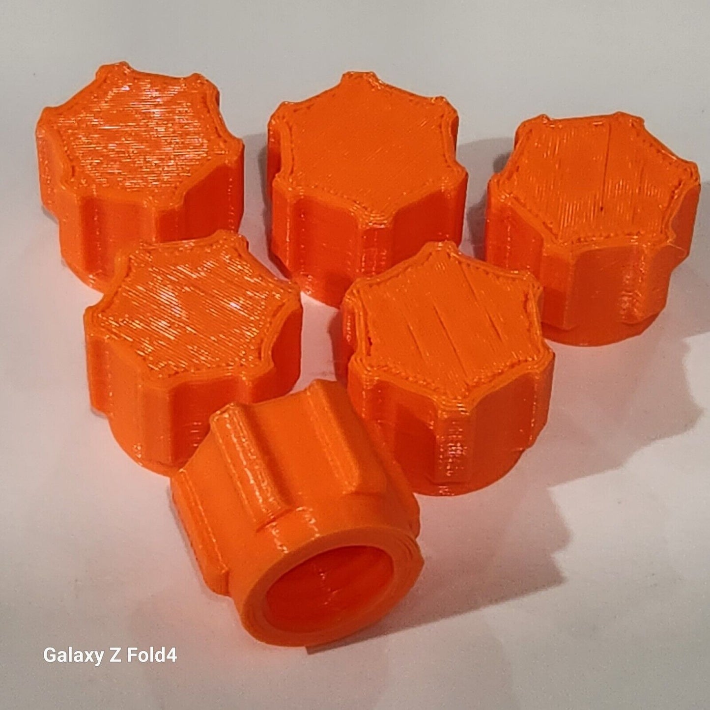 Pack of 6 Orange Silicone Sealer Sealant Mastik Tube Nozzle Screw Cap Tops
