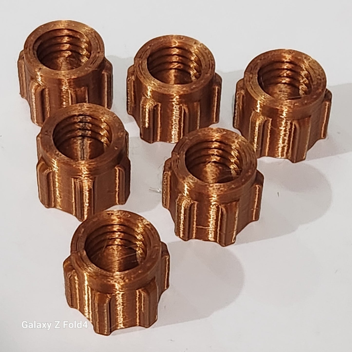 Pack of 6 Copper Silicone Sealer Sealant Mastik Tube Nozzle Screw Cap Tops