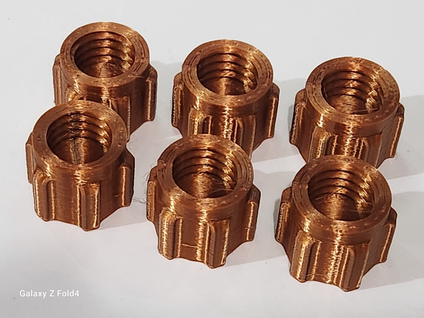 Pack of 6 Copper Silicone Sealer Sealant Mastik Tube Nozzle Screw Cap Tops