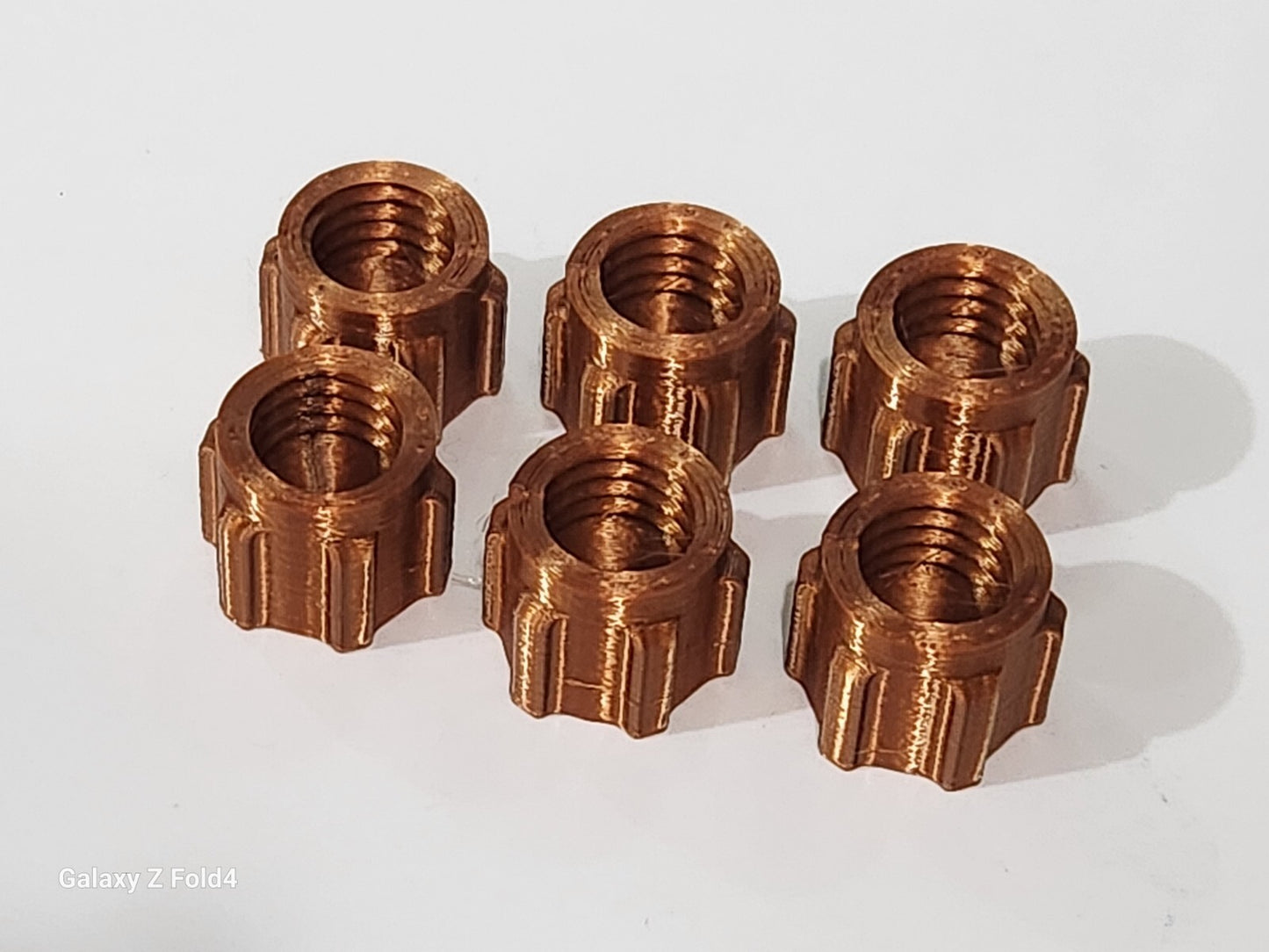Pack of 6 Copper Silicone Sealer Sealant Mastik Tube Nozzle Screw Cap Tops