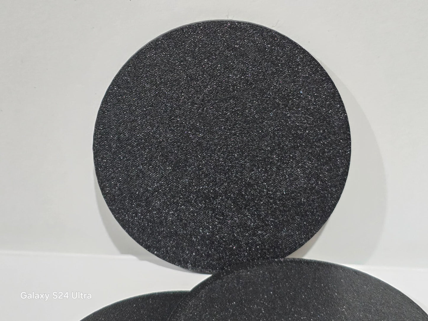 3pcs 80mm Round Small Miniature Model Bases 3mm Deep Thick Circular Base, Black