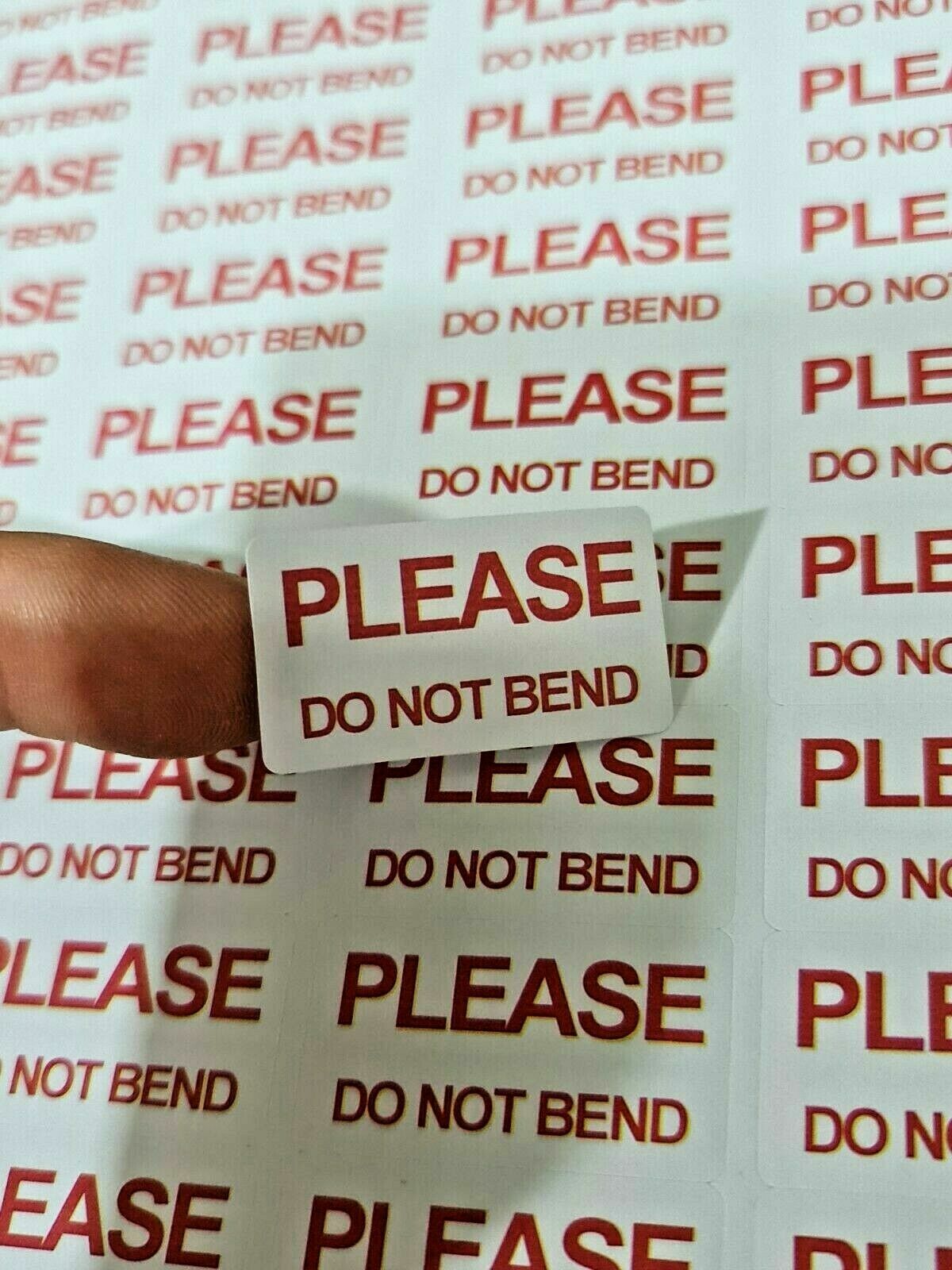 Please Do Not Bend Labels Stickers Self Adhesive Printed Post Mail
