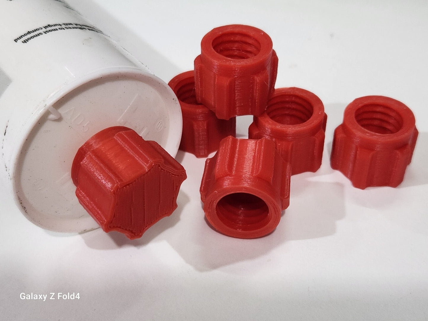 Pack of 6 Red Silicone Sealer Sealant Mastik Tube Nozzle Screw Cap Tops