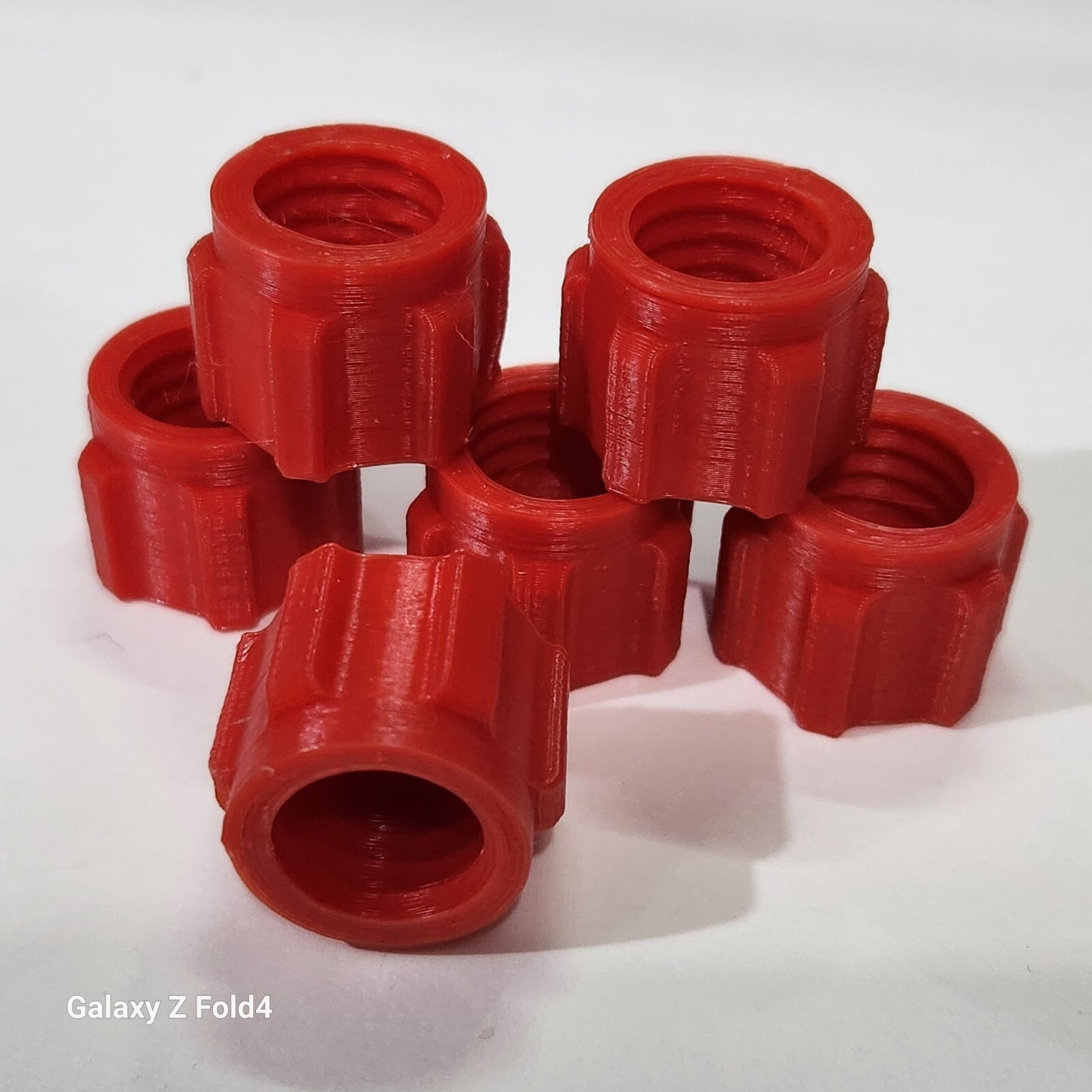 Pack of 6 Red Silicone Sealer Sealant Mastik Tube Nozzle Screw Cap Tops